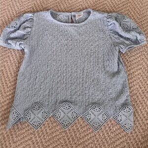 Zara Kids Light Blue Textured Blouse